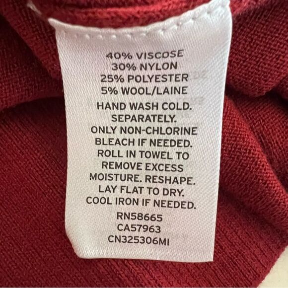 Caslon Burgundy 3-In-1 Convertible Cowl Neck Side Slit Tunic NWT - Picture 9 of 11